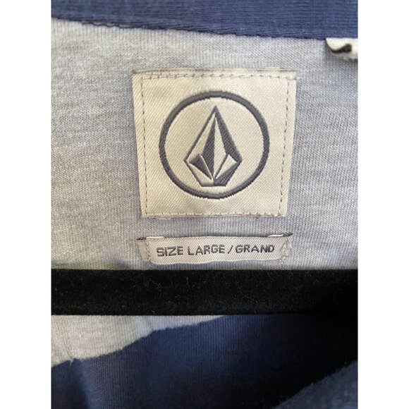Volcom Mens Blue Polo Shirt L Cotton/Polyester Blend Short Sleeve Casual Wear‎ - Picture 4 of 7